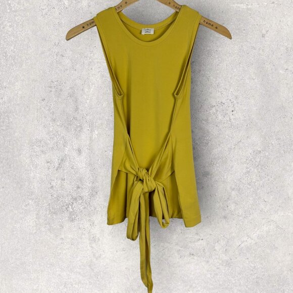 Wilfred Yellow Top Luciole Wrap Around Tank Balletcore Size XXS Mustard Yellow - Picture 5 of 14